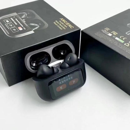 Black Airpods with ANC & Fast Charging – Bluetooth 5.3 Wireless Earbuds Pakistan - MK Fashionclub