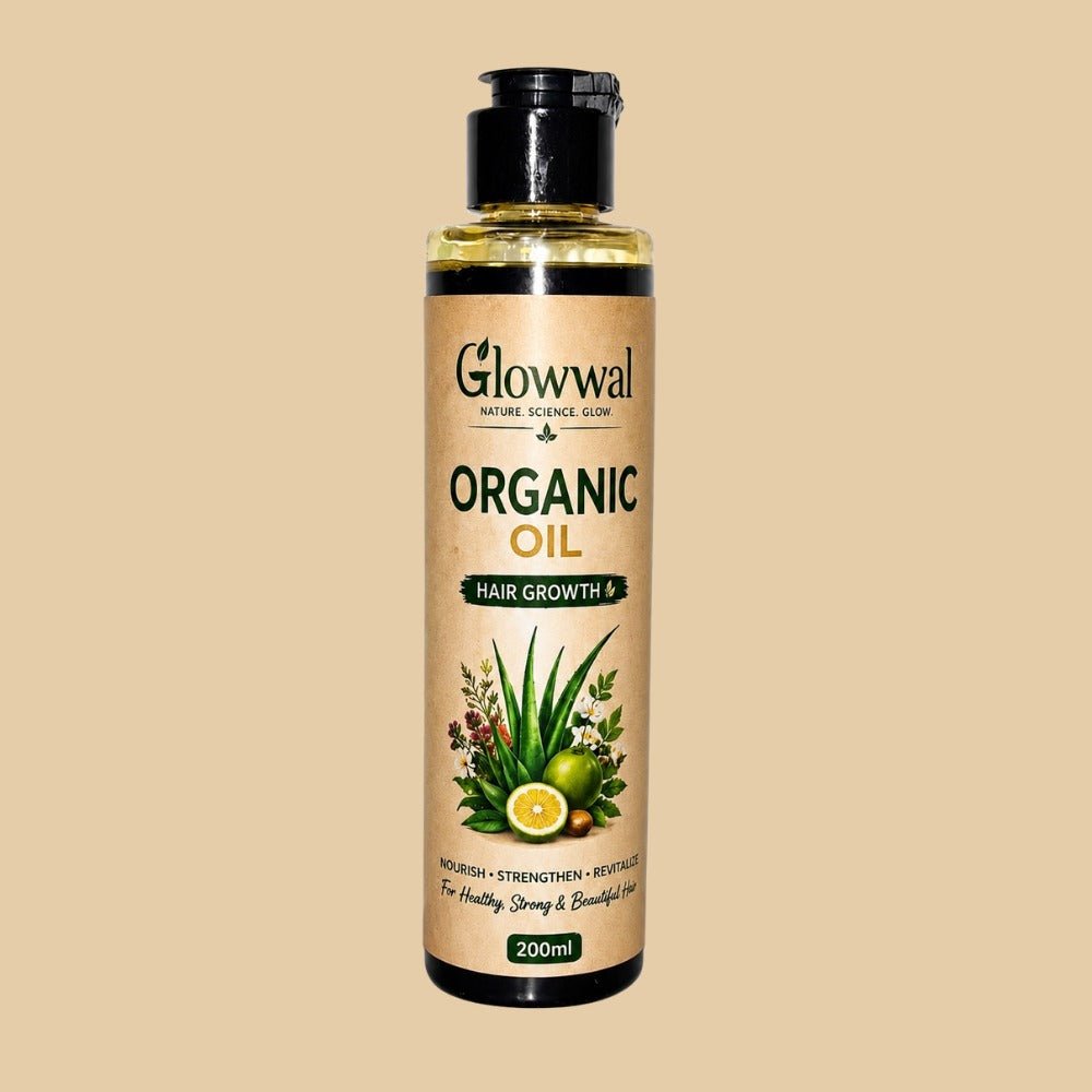 Glowwal Organic Hair Growth Oil, Nourish, Strengthen & Revitalise (200ml) - MK Fashionclub