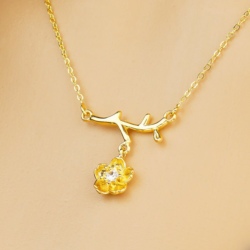 Gold Plated Daisy Jewelry Set for Women – Necklace, Ring & Earrings Gift Set Pakistan - MK Fashionclub