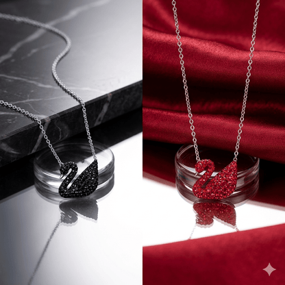Luxury Crystal Swan Pendant Necklace – Elegant Swan Collection - MK Fashionclub