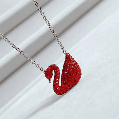 Luxury Crystal Swan Pendant Necklace – Elegant Swan Collection - MK Fashionclub