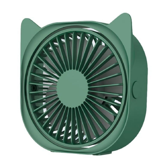 Mini Cat Ear USB Rechargeable Desk Fan – 360° Portable Cooling Fan Blue Pakistan - MK Fashionclub