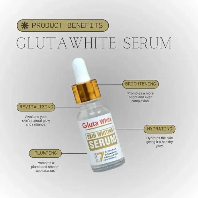 Original Gluta White Skin Whitening Serum 30ml – Brightening & Even Tone Face Serum - MK Fashionclub
