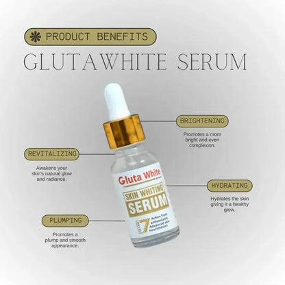 Original Gluta White Skin Whitening Serum 30ml – Brightening & Even Tone Face Serum - MK Fashionclub
