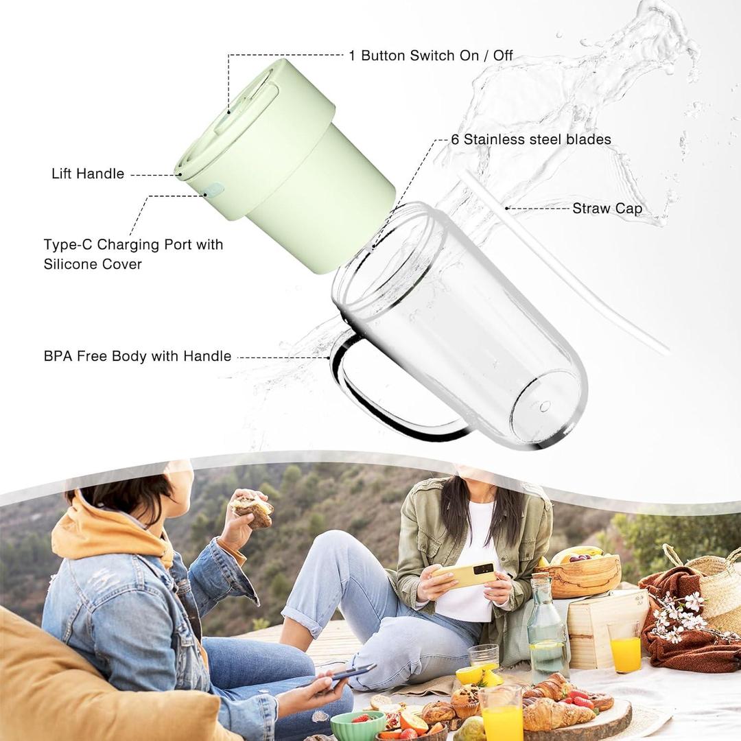 Portable Electric Juice Cup Blender – Rechargeable Travel Juicer Bottle for Office & Home - MK Fashionclub