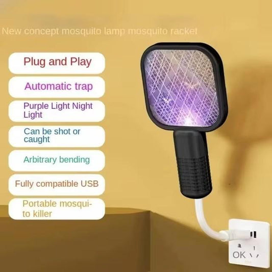 USB Rechargeable Mosquito Racket with LED Light – Electric Bug Zapper Safe Home Use Pakistan - MK Fashionclub