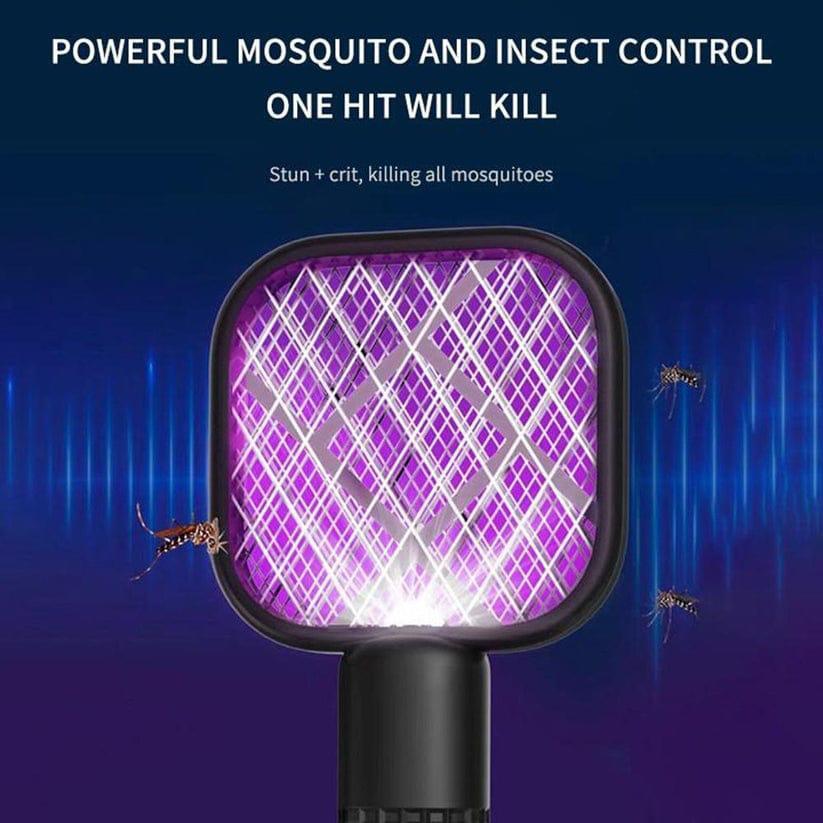 USB Rechargeable Mosquito Racket with LED Light – Electric Bug Zapper Safe Home Use Pakistan - MK Fashionclub