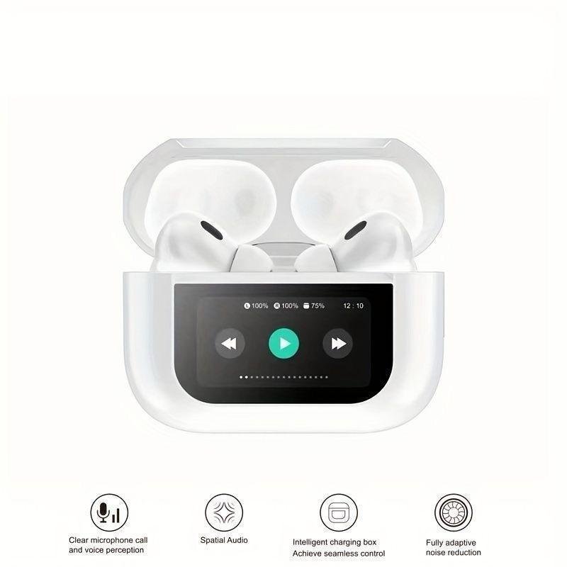 White Bluetooth Earbuds with Charging Case – Wireless AirPods Style Earphones Pakistan - MK Fashionclub